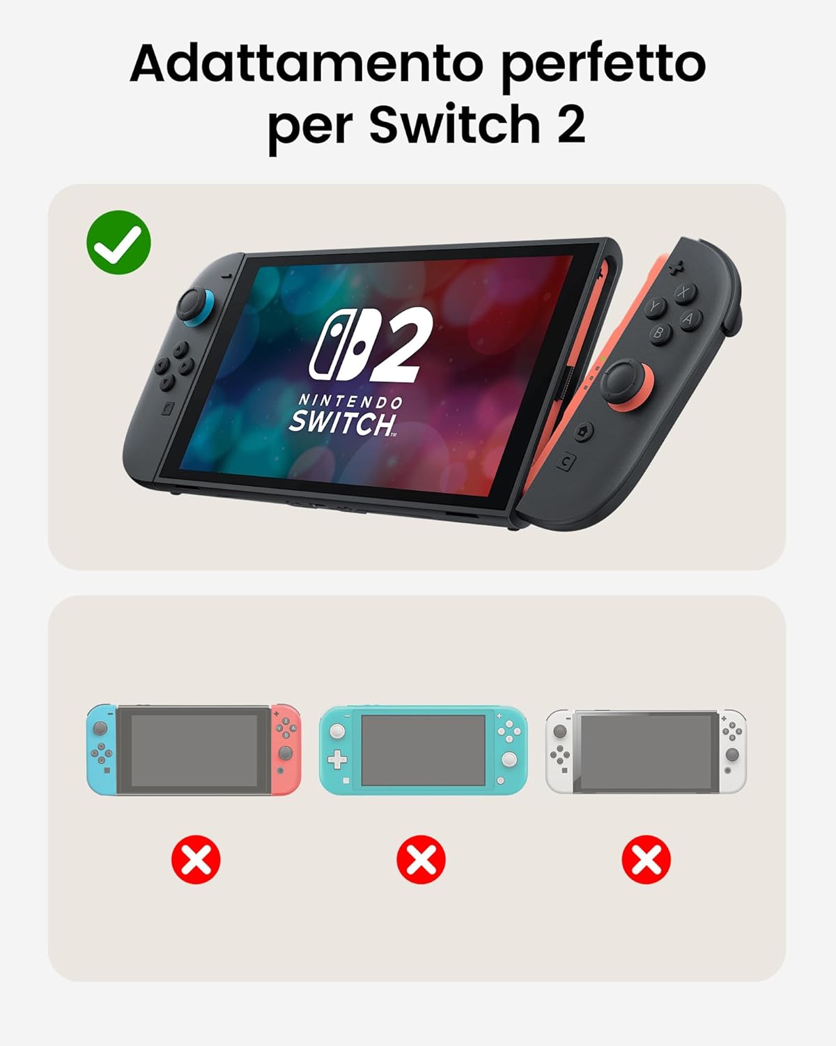 Detalle de Custodia compatibile Nintendo Switch 2 rigida da viaggio, 12 slot per giochi