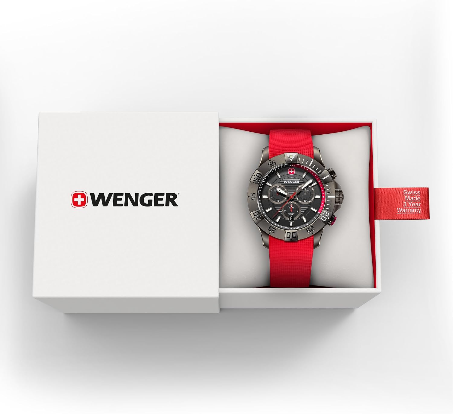 Detalle 2 de WENGER Montre Seaforce Chrono pour Homme – Ø43 mm, Swiss Made, Résistante à 200 m