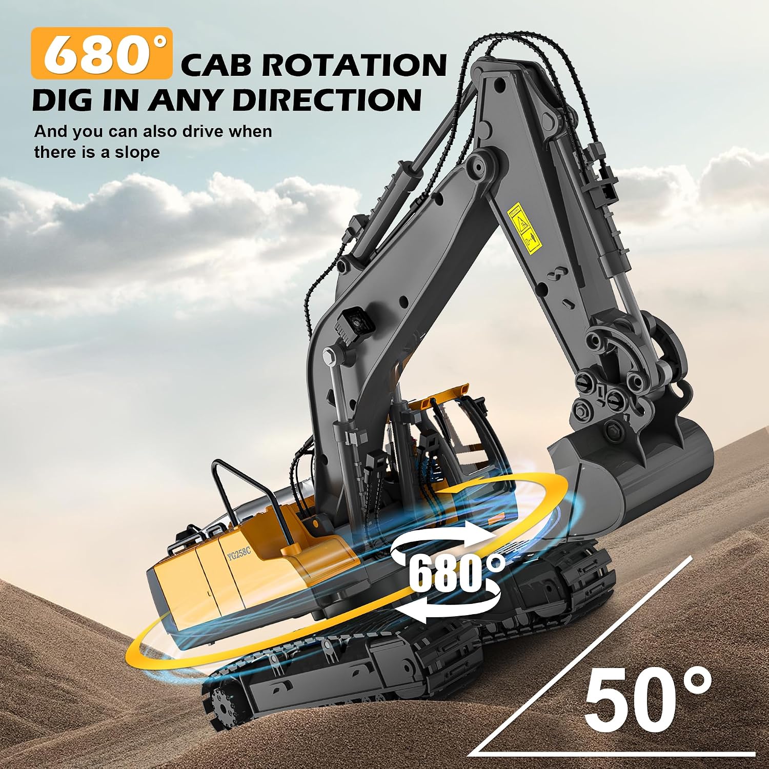 Thumbnail 4 de ADTHLIER RC Excavator Toy 11-Channel
