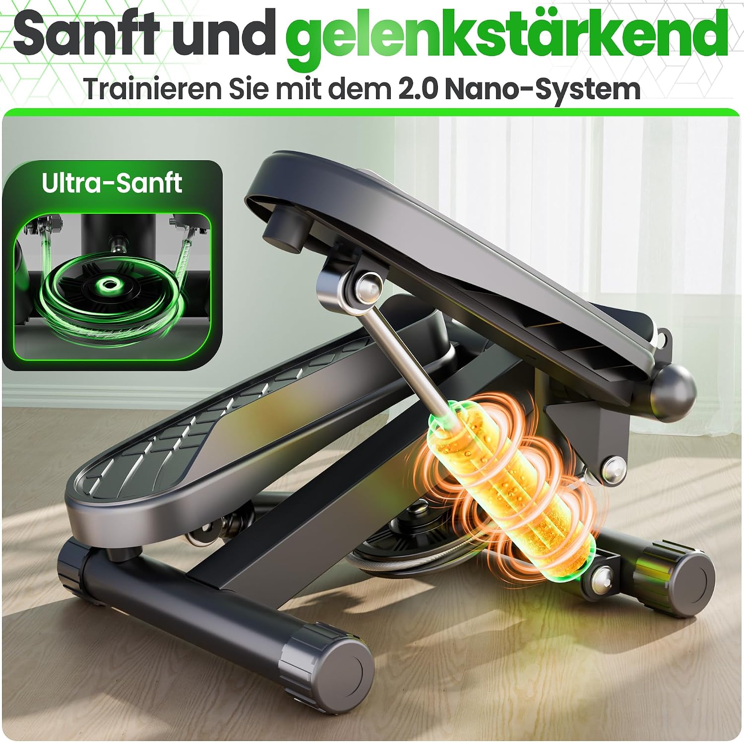 Thumbnail 4 de Ultrasport Stepper mit Widerstandsbändern 100 KG