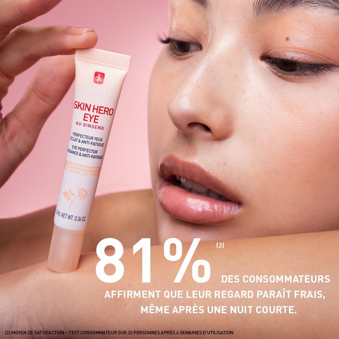 Detalle de Erborian Skin Hero Eye Perfecteur Yeux Non Teinté + Soin Anti-Fatigue (texture légère) – 10 ml