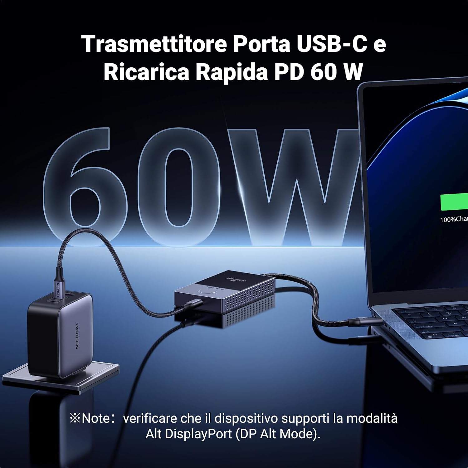 Thumbnail 2 de UGREEN Trasmettitore e Ricevitore HDMI Wireless USB-C, 1080P 60Hz, fino a 50 m, WiFi 5G, Plug & Play