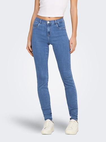 Detalle 2 de ONLY Damen Onlrain Life Reg Skinny DNM Noos Jeans – Medium Blue Denim, XL / 32L EU