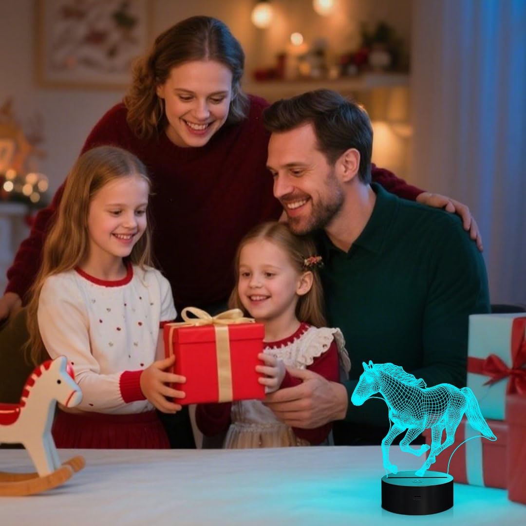 Thumbnail 1 de Lightzz 3D Pferdelampe 16 Farben