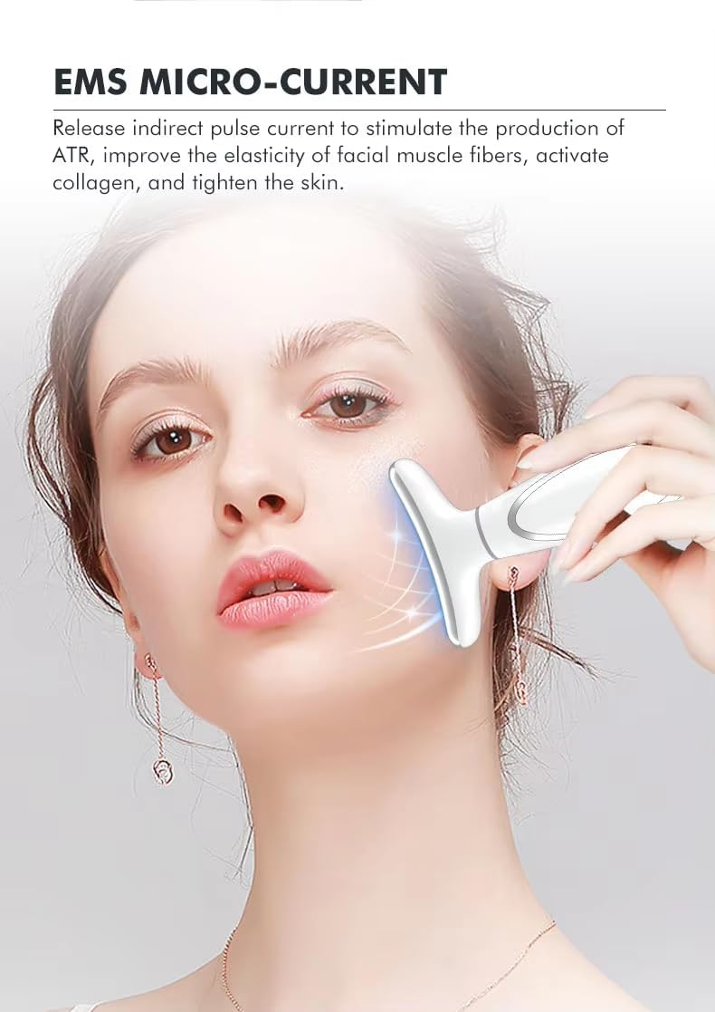 Thumbnail 5 de LED Phototherapy Vibration Facial Lift Massager EMS Neck Face Lifting Device (6‑in‑1) by Wrikle