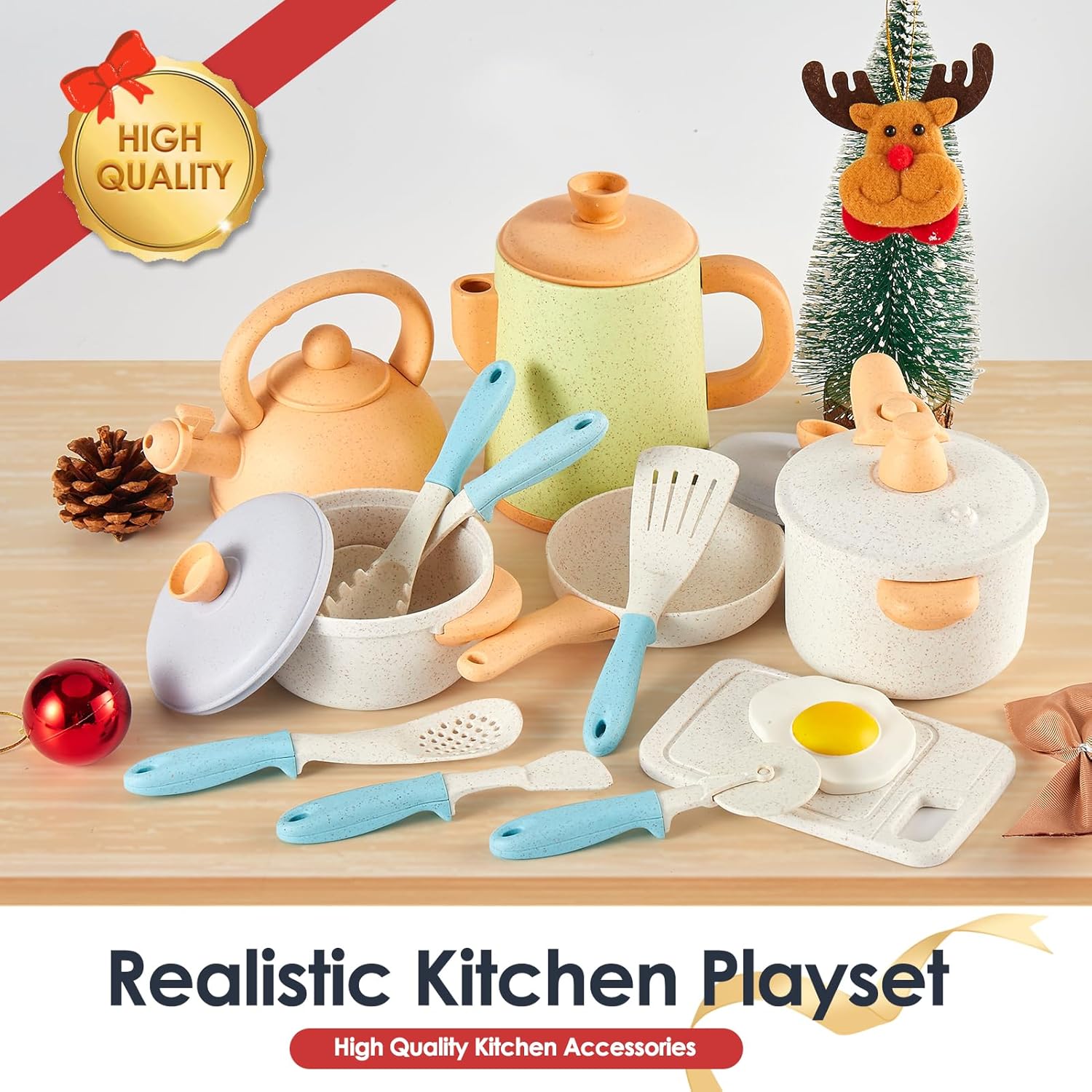 Thumbnail 4 de BUYGER Pretend Play Kitchen Set for 3 Year Olds