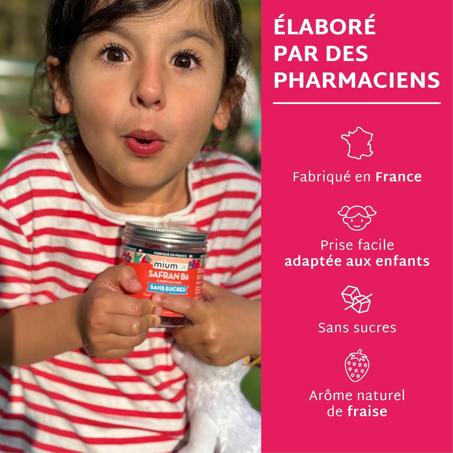 Thumbnail 5 de Mium Lab Gummies Safran B6 (40 mg) – Complément alimentaire sans sucres, enfants dès 4 ans & adultes