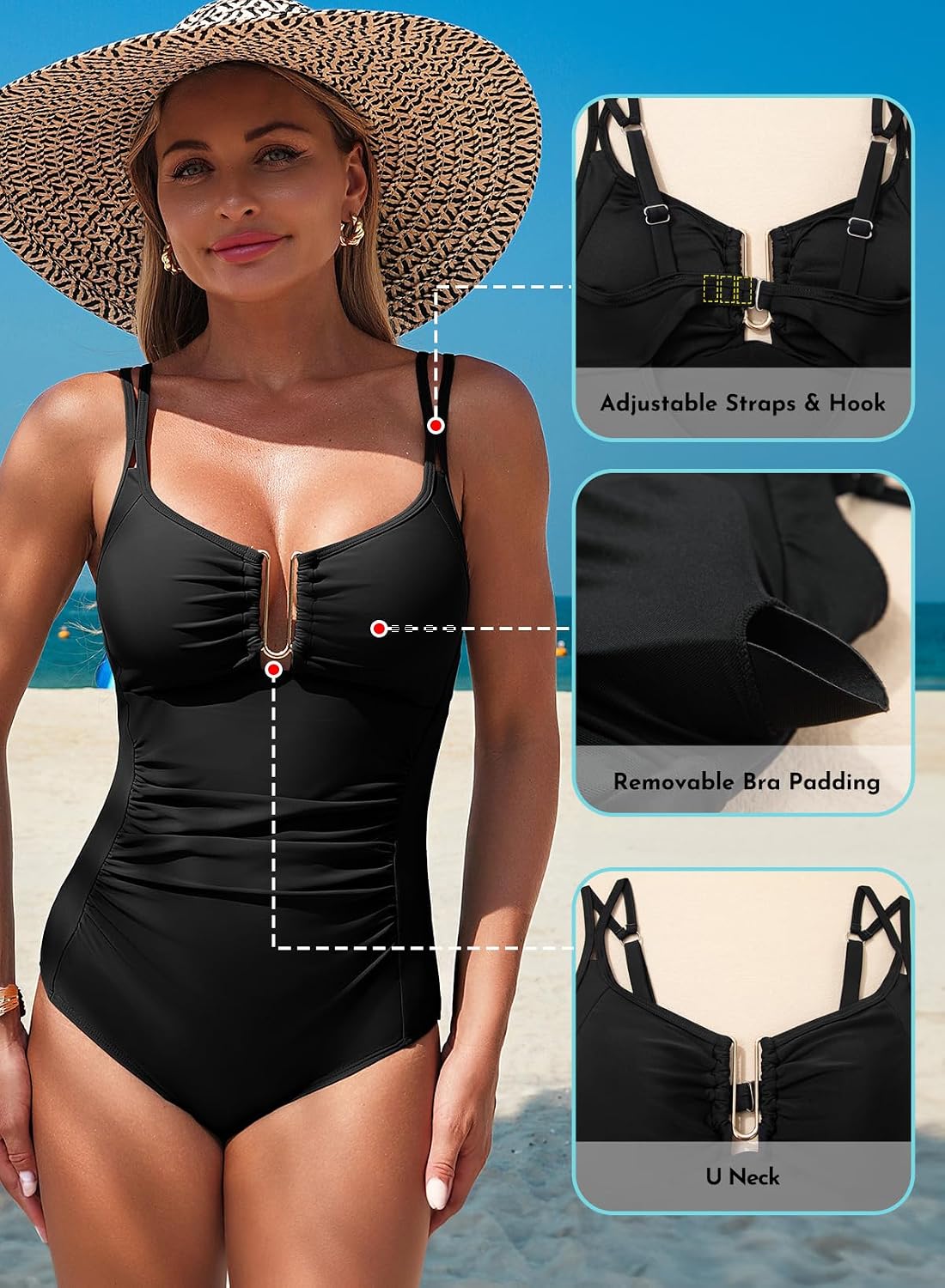 Thumbnail 4 de Aleumdr One-Piece Swimsuit