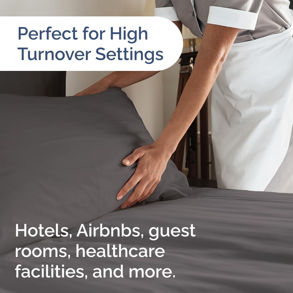 Thumbnail 3 de Queen 6 Piece Sheet Set – Comfy, Breathable & Cooling in Dark Grey