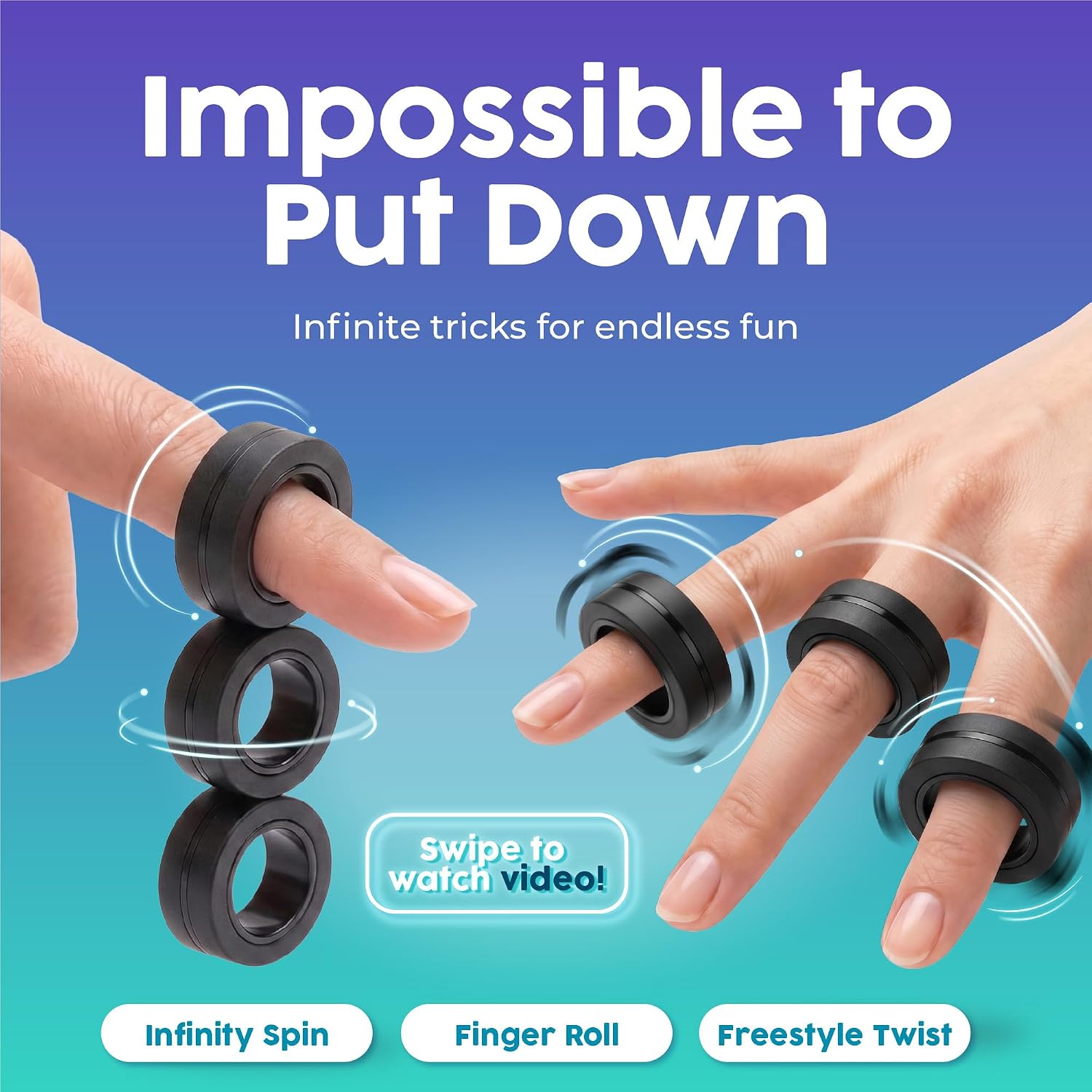 Thumbnail 4 de BunMo Magnetic Rings N45 Fidget Toy