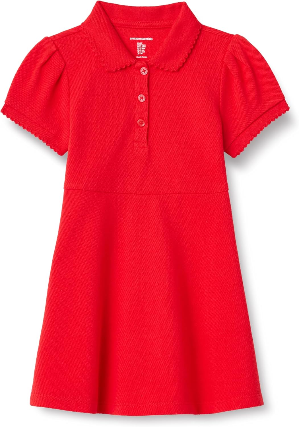 Thumbnail 6 de Amazon Essentials Girl's Short Sleeve Polo Dress (cotton piqué, fit & flare)