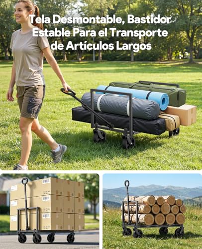 Thumbnail 7 de Carro Plegable Raynesys: capacidad de 150 kg, 110 L y ruedas todo terreno