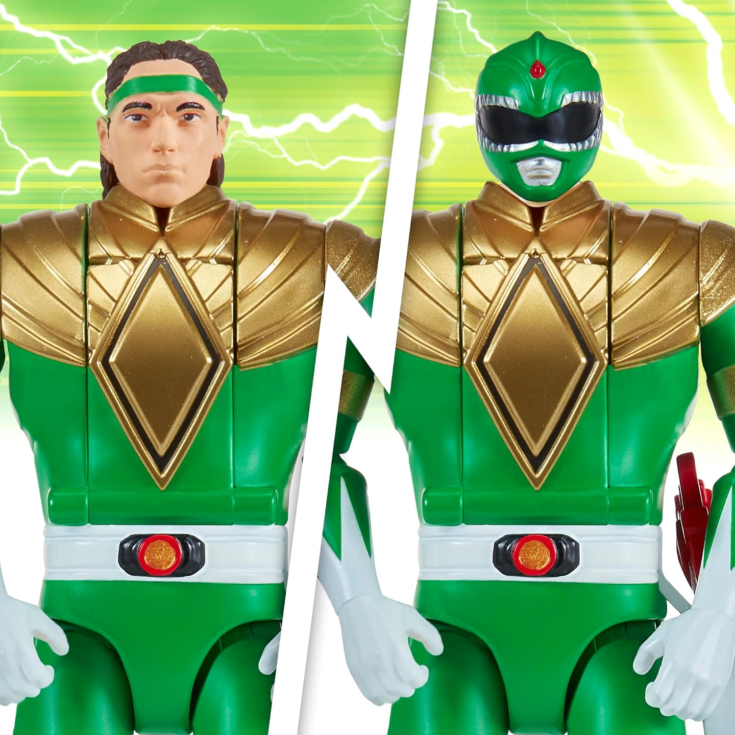 Thumbnail 2 de Power Ranger - Auto-Morphin, Figurine articulée 2-en-1 (Tommy Oliver, Ranger Vert) – 15 cm