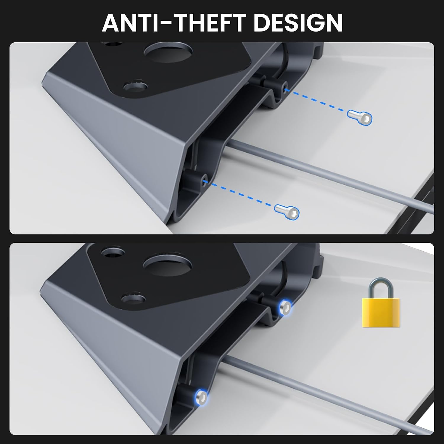 Detalle de Klutchtech Starlink Mini Mount: Anti-Theft Aluminum Car Mount Kit for RV, Boat, and More