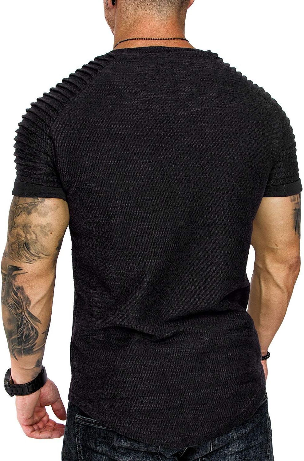 Thumbnail 3 de COOFANDY Muscle T-Shirt with Pleated Sleeves
