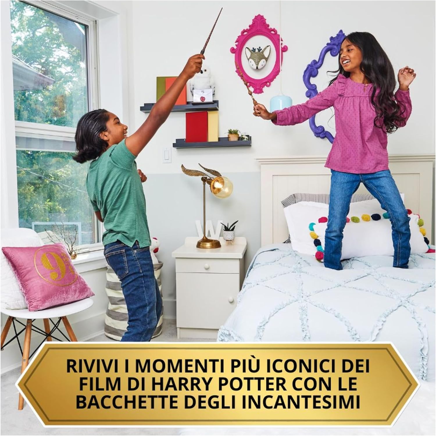 Detalle 2 de Bacchetta degli Incantesimi di Hermione Granger – Wizarding World, 30,5 cm con Carta Incantesimo