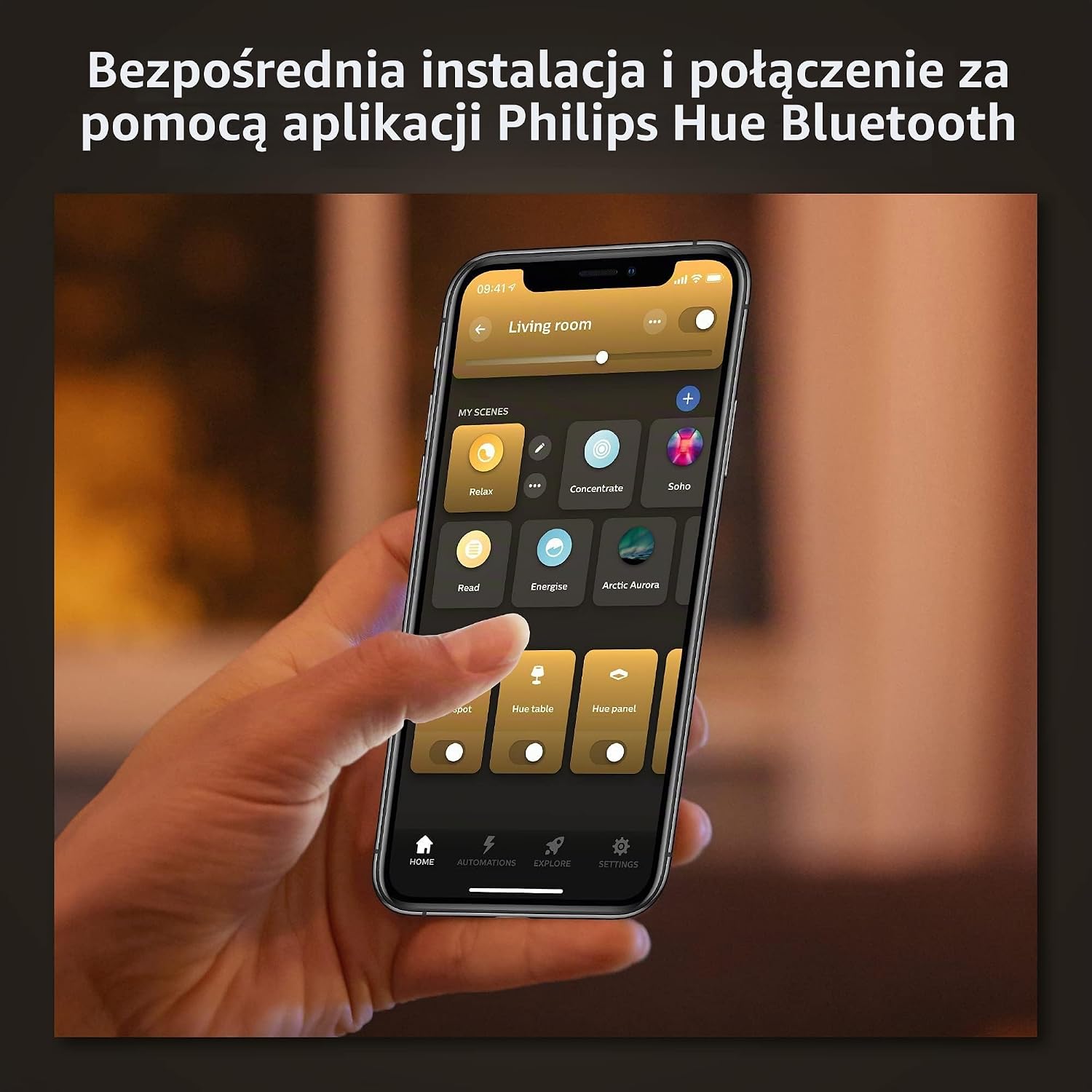 Detalle de Philips Hue 929001821636 White E27 – żarówka LED, ciepłe światło i ściemnianie