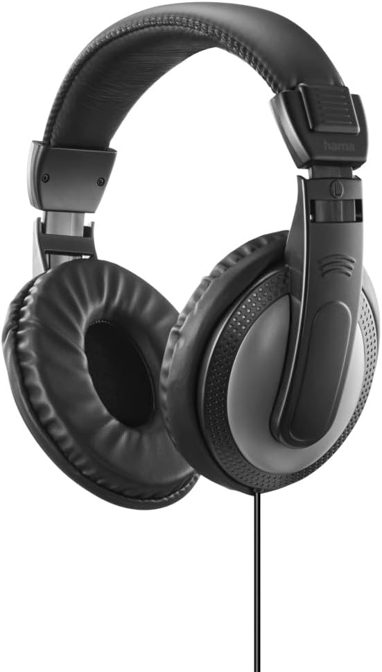 Detalle de Hama ShellTV II TV Headphones (Over-Ear) with 6 m one-sided cable, volume control and 3.5 mm gold-plated jack – black
