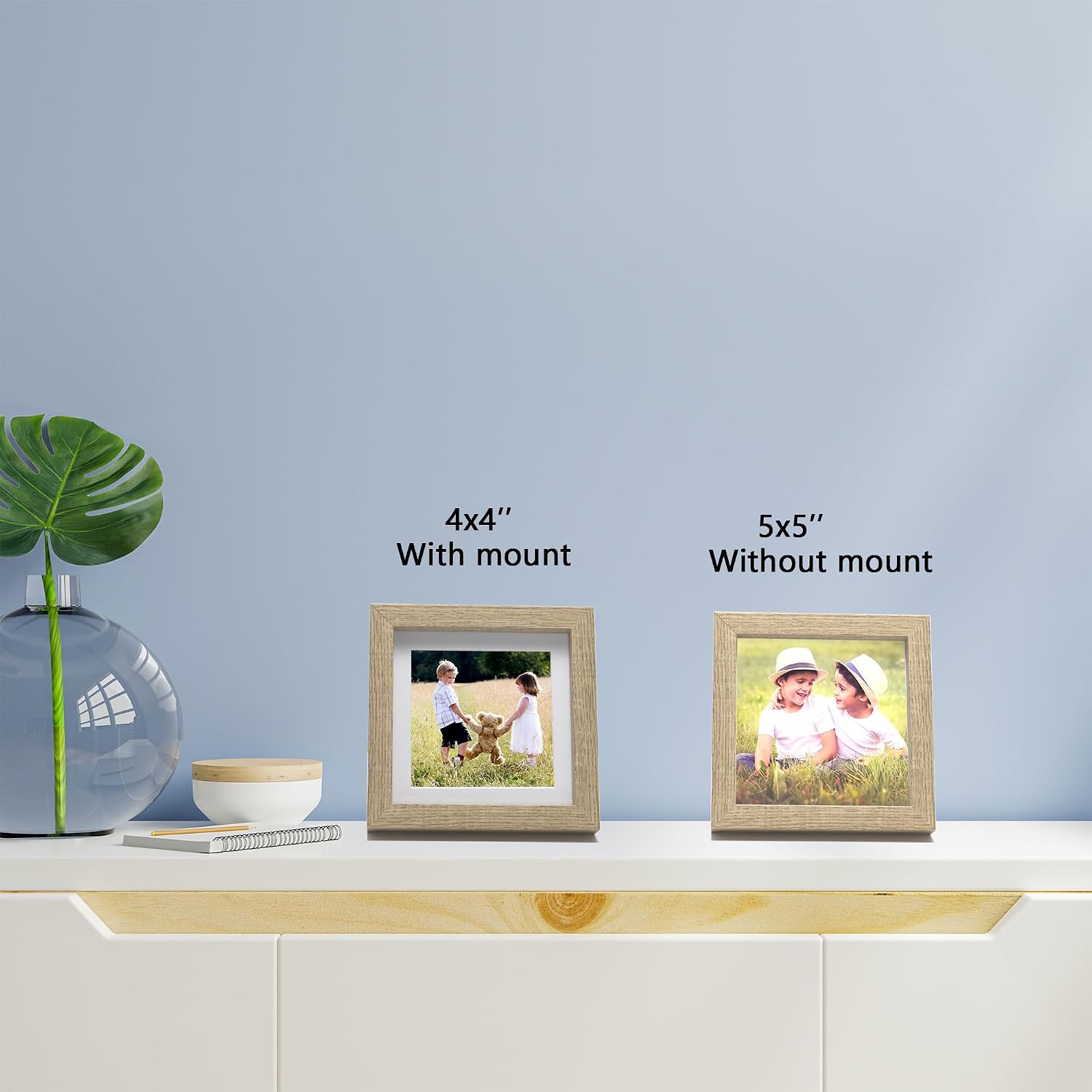 Thumbnail 3 de Natural Wood 5x5 Photo Frames Set