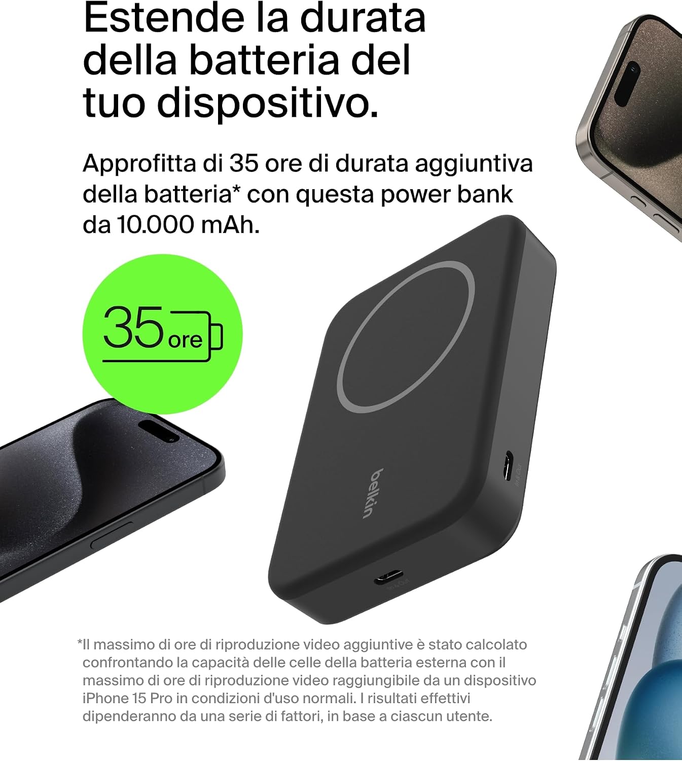 Detalle de Belkin BoostCharge Pro 10.000 mAh power bank wireless
