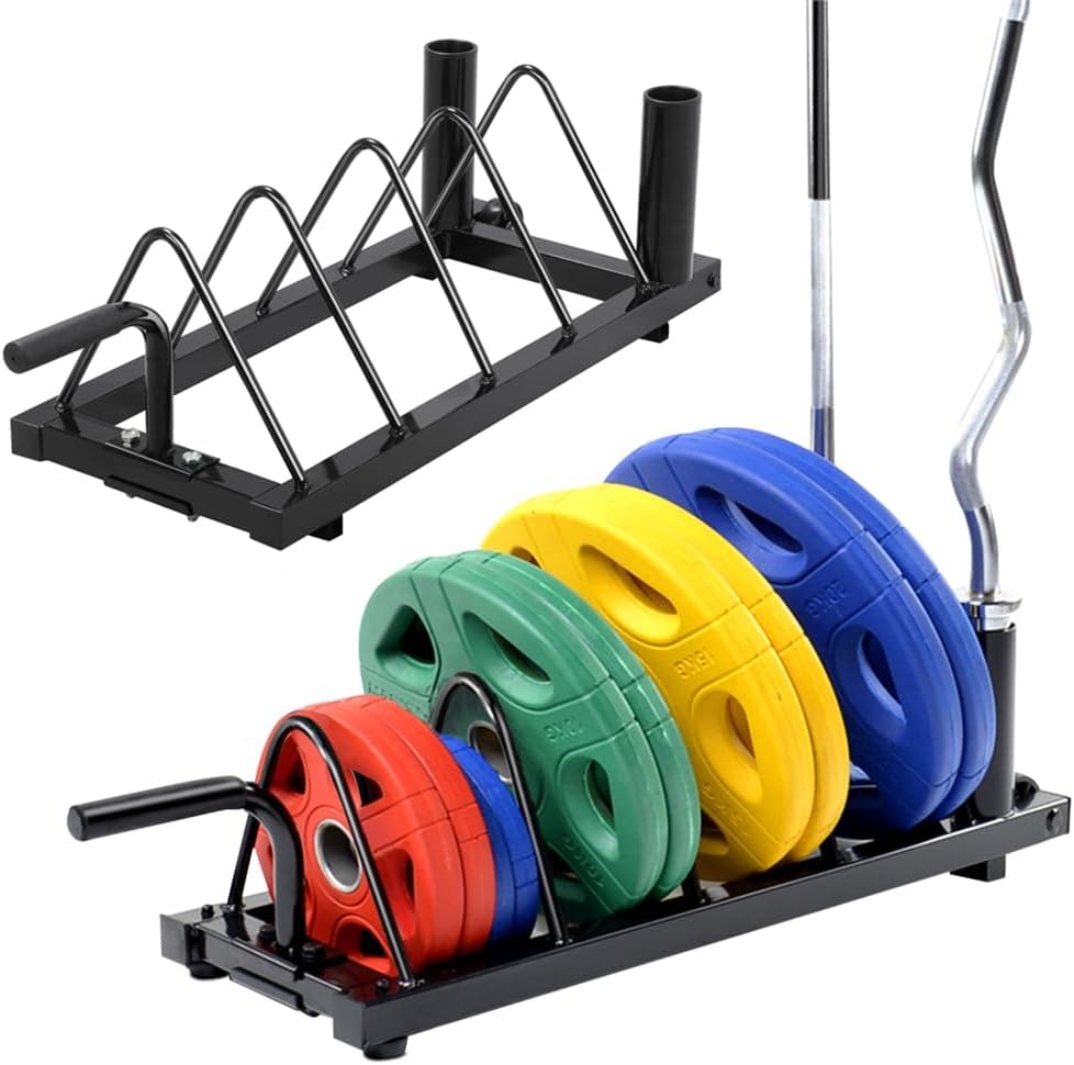 Yaheetech Supporto per Manubrio Rack di immagazzinaggio Mobile: 4 Scomparti con Ruote