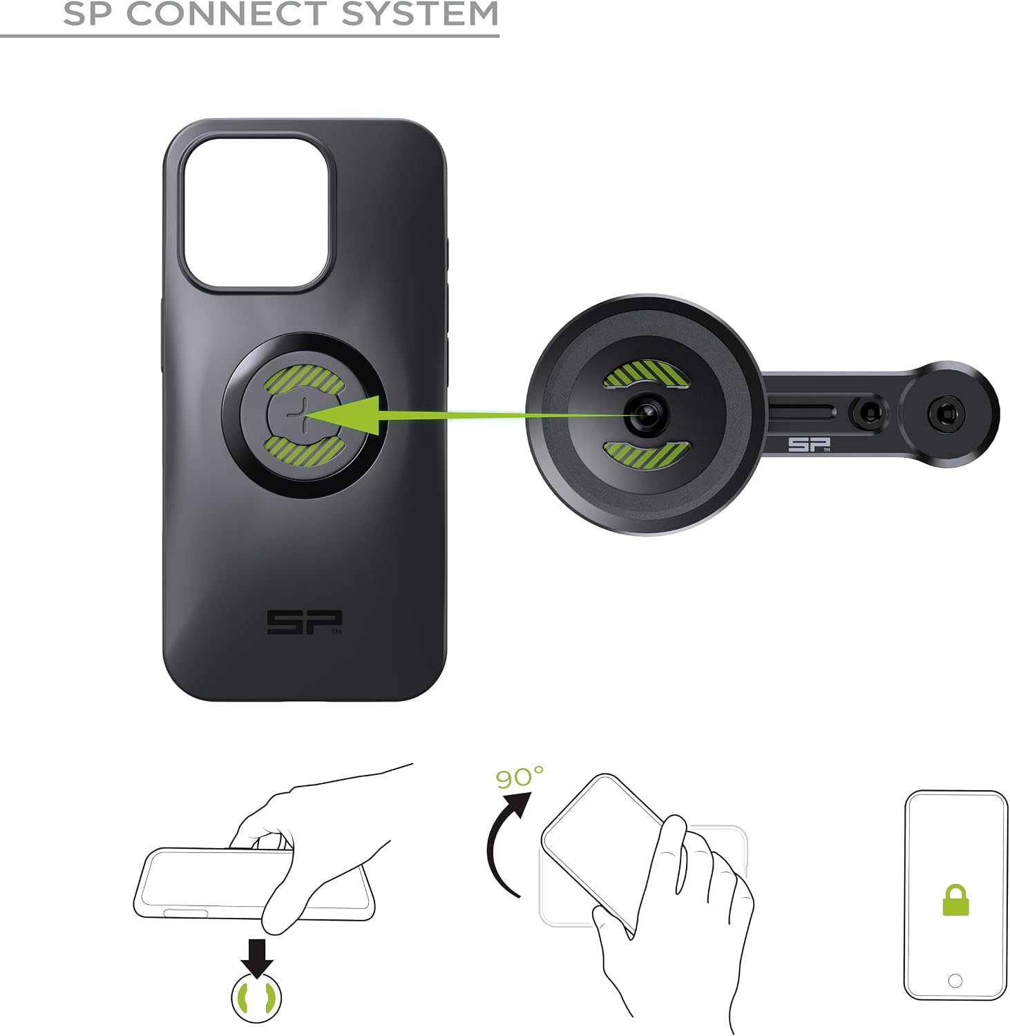 Detalle de SP CONNECT SPC+ Moto Mount Pro pour Xiaomi 13 — Support de téléphone Portable avec Module Anti-Vibrations