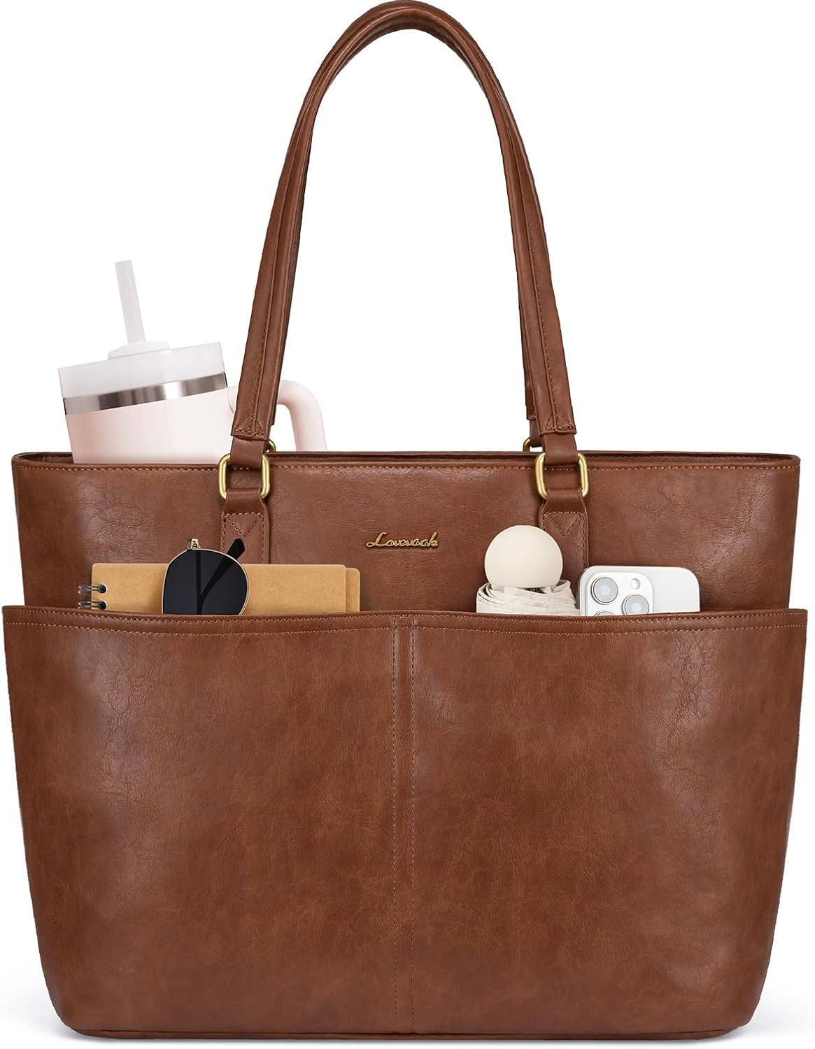 Thumbnail 6 de LOVEVOOK Damen-Handtasche im Shopper-Stil mit Laptopfach (11 Fächer) – für Uni, Büro & Alltag