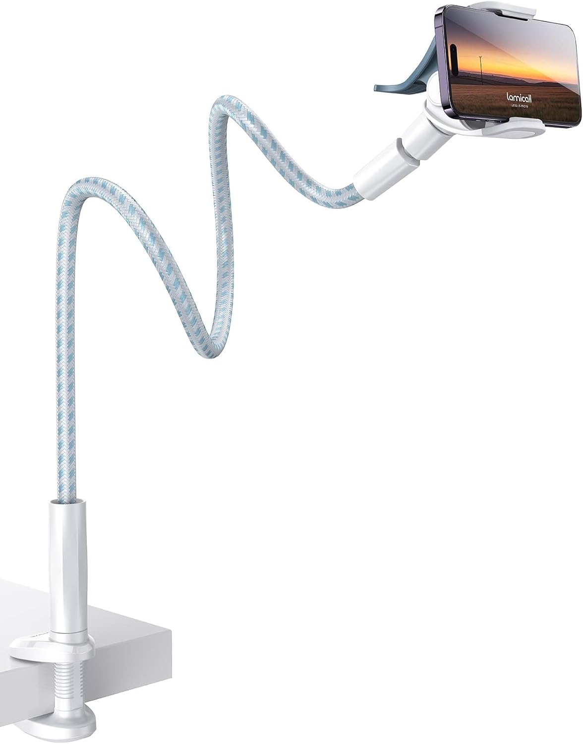 Detalle de Lamicall Gooseneck Phone Holder, 38.6-Inch Arm, 360° Adjustable Clamp