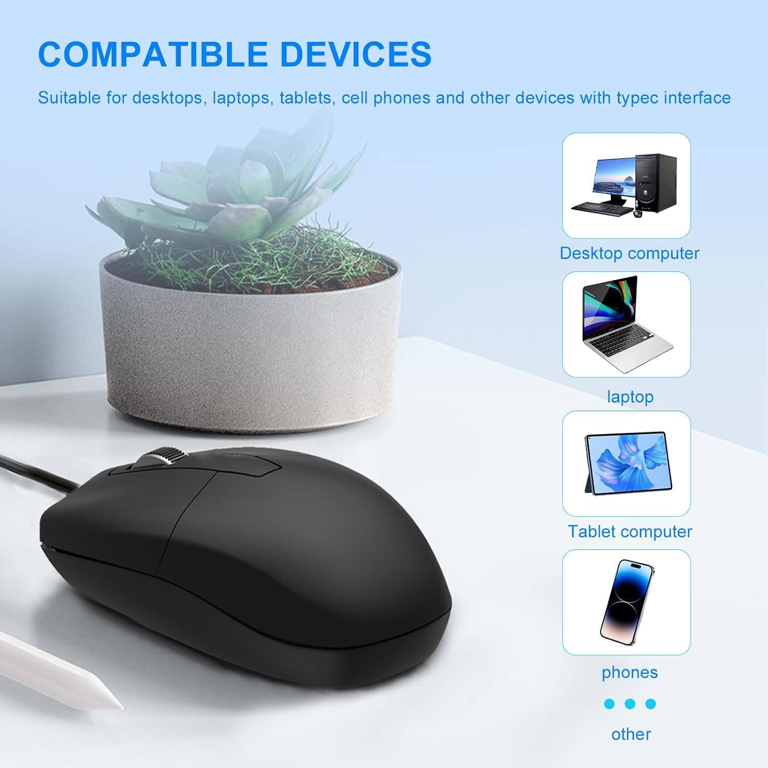 Thumbnail 1 de USB-C optical mouse for laptops