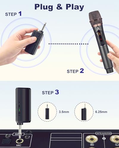 Thumbnail 5 de ALPOWL Micrófono Inalámbrico UHF con Receptor y DSP para Karaoke y Voz en Vivo