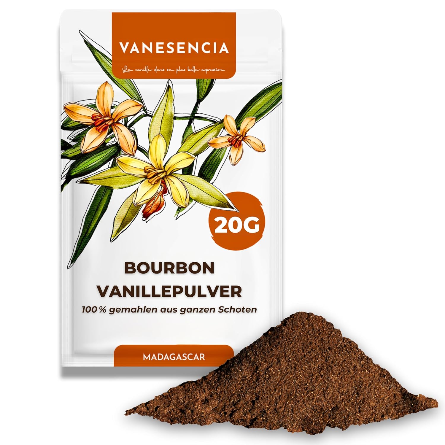Detalle de VANESENCIA Vanillepulver Bourbon 20g