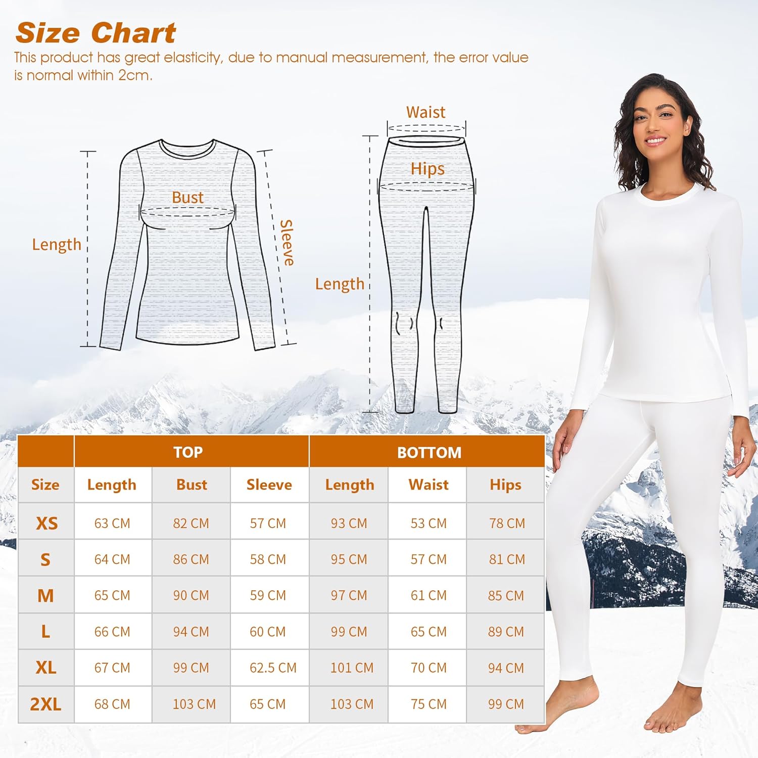 Detalle 2 de Thermounterwäsche Ski Damen Set Winterfutter