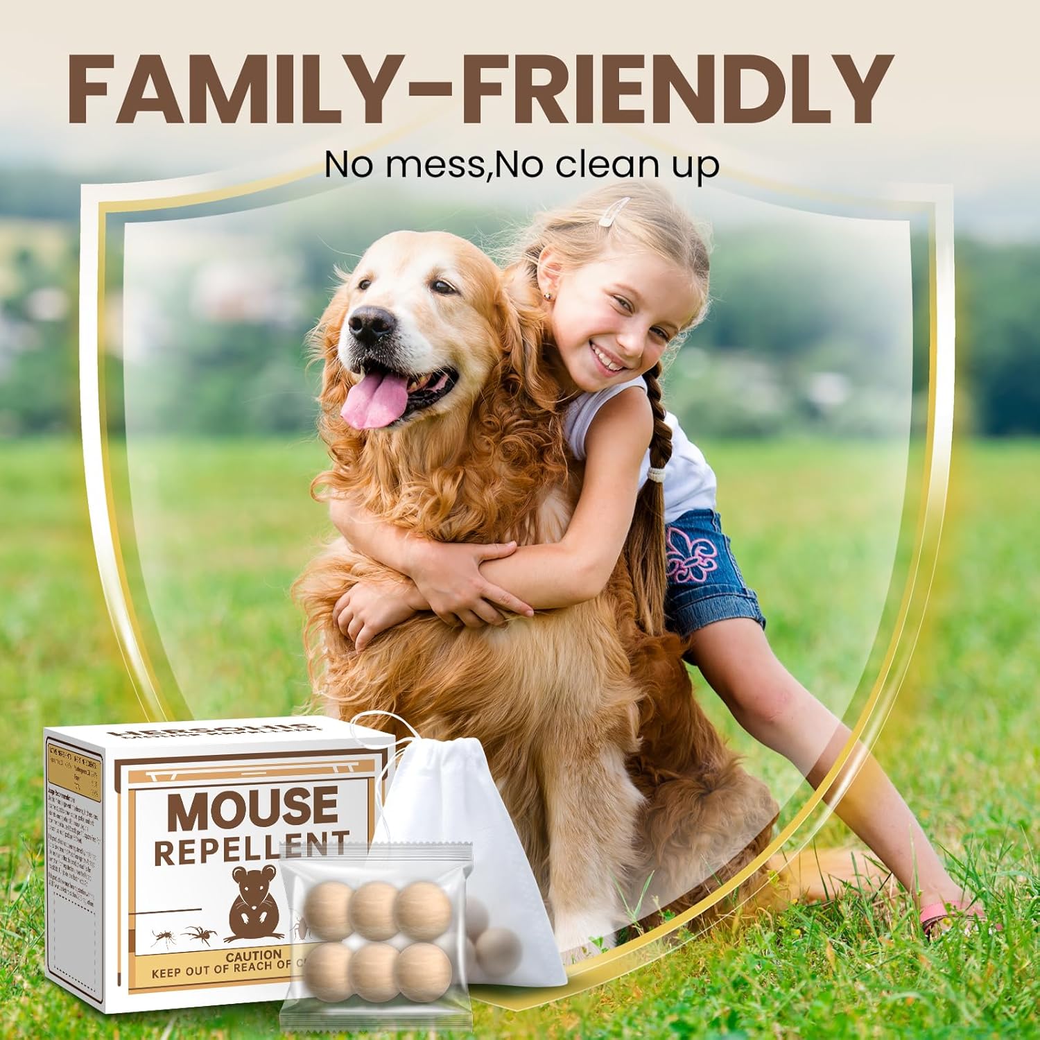 Detalle de Hersohis Rodent Repellent, 48 Peppermint Oil Balls for Indoor and Outdoor Use