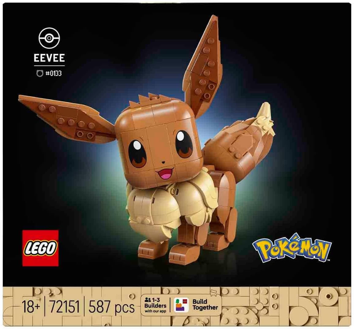 Detalle de LEGO 72151 Pokémon Eevee Building Set, 587 Pieces with Posable Features