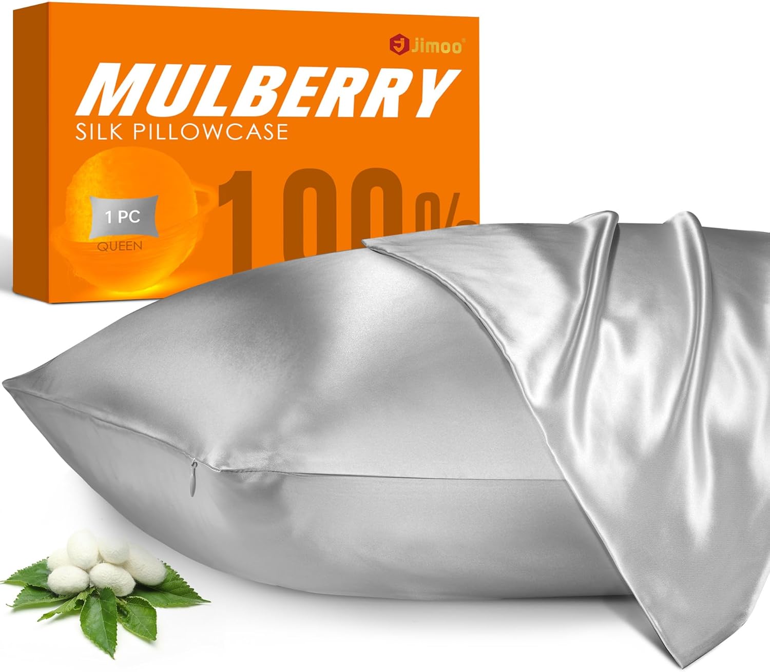 Detalle de Mulberry Silk Pillowcase 20x26"
