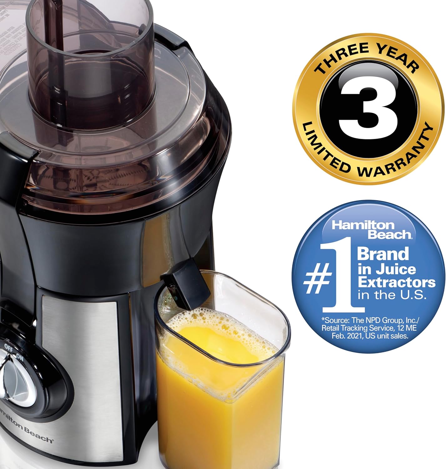 Thumbnail 5 de Hamilton Beach Juicer Machine with 3" Big Mouth Feed Chute (800W)