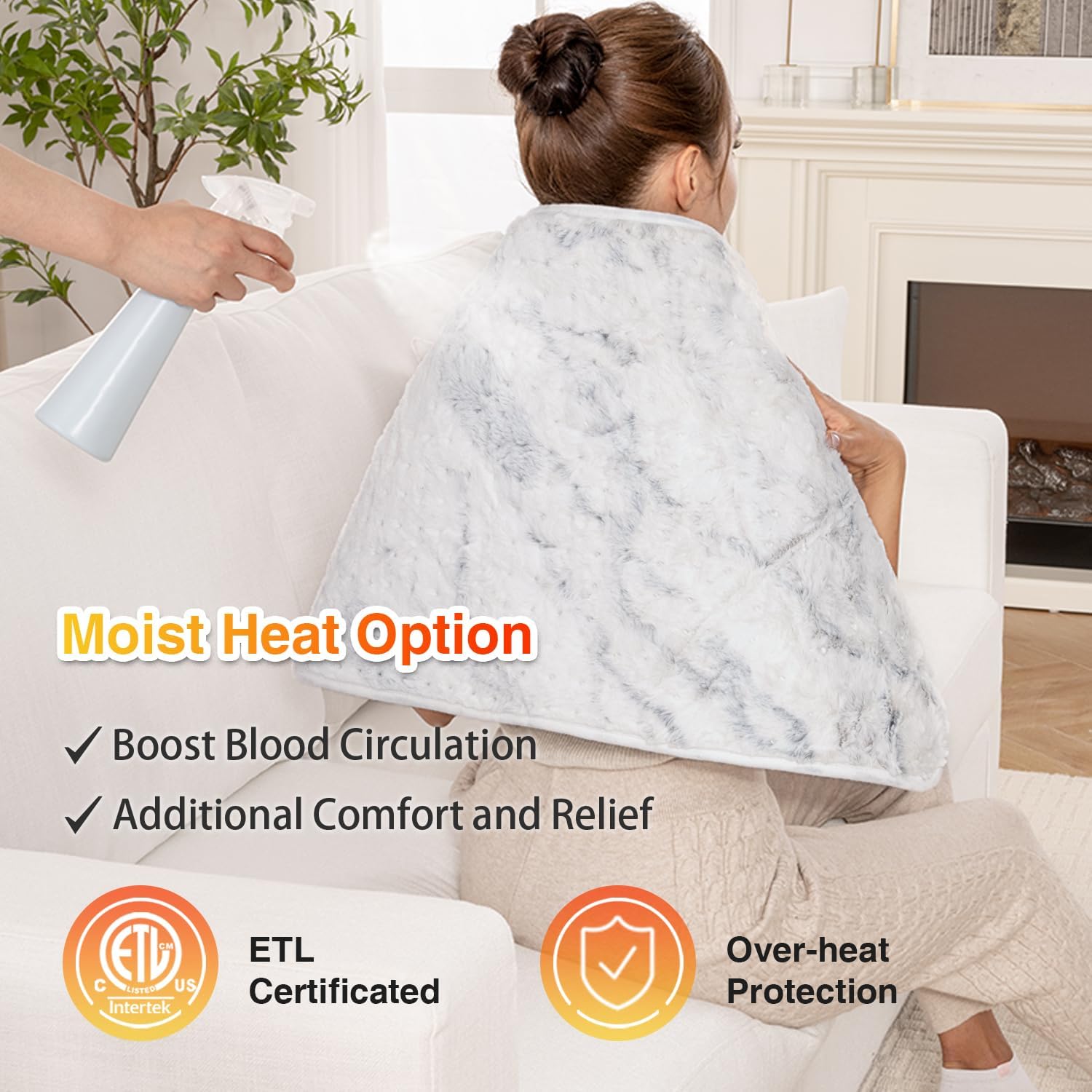 Detalle 2 de WOOMER electric heating pad 17 × 33 inches