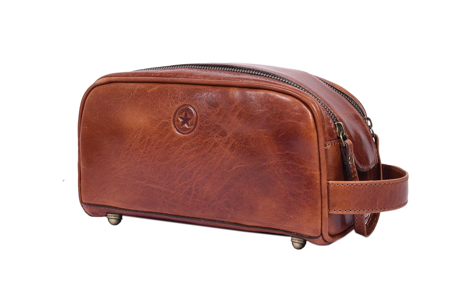 Detalle de Aaron Leather Goods Dopp Kit with Waterproof Lining