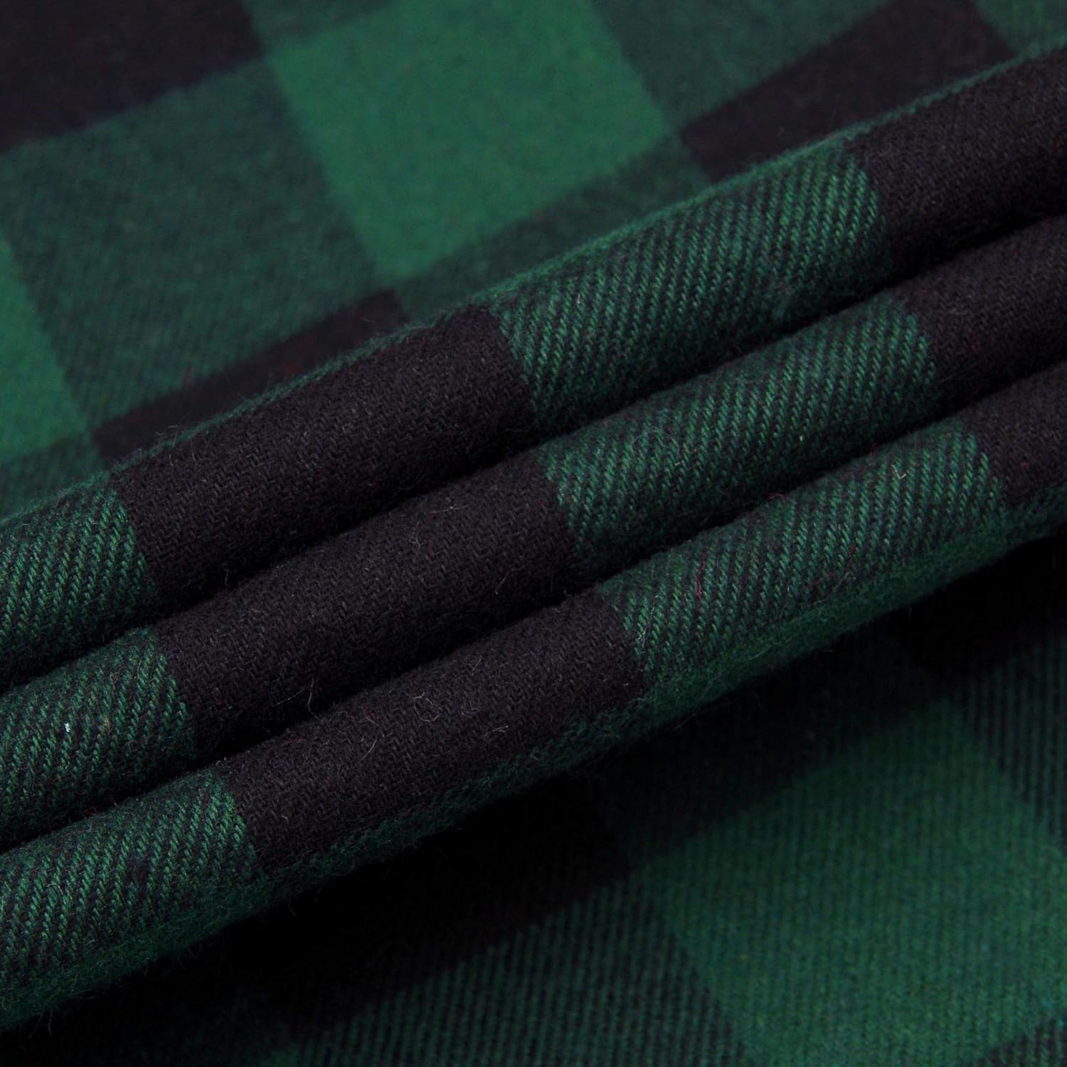 Detalle de siliteelon Herren Karo-Flanellhemd mit Brusttasche (Langarm, Regular Fit) aus Baumwolle