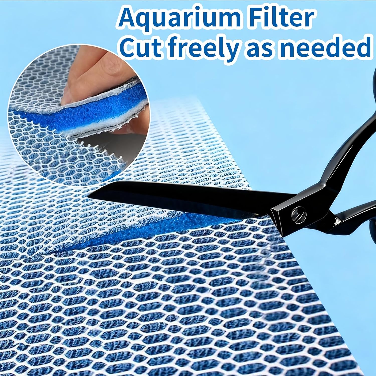 Detalle 2 de Celestia Filterwatte Aquarium 50×11cm – 8-Schicht-Struktur, wiederverwendbar & waschbar