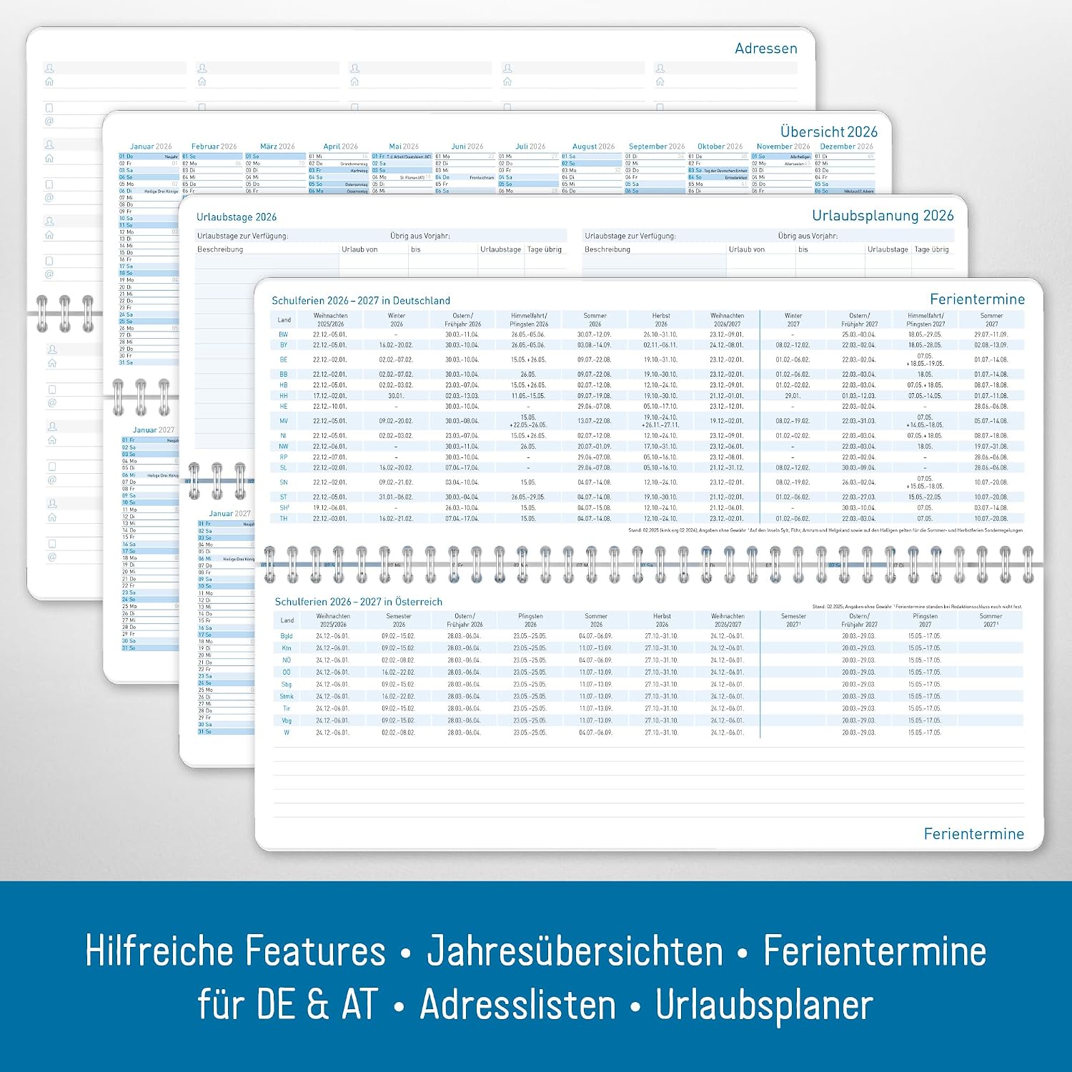 Thumbnail 3 de Häfft Wochen-Tischkalender 2026 quer 📅