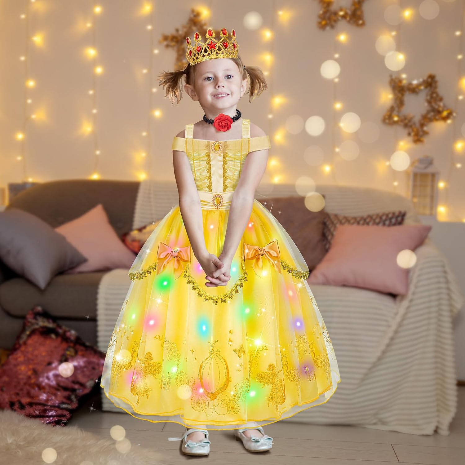 Thumbnail 5 de WIKITOT Princess Costume Light Up Dress 3-10
