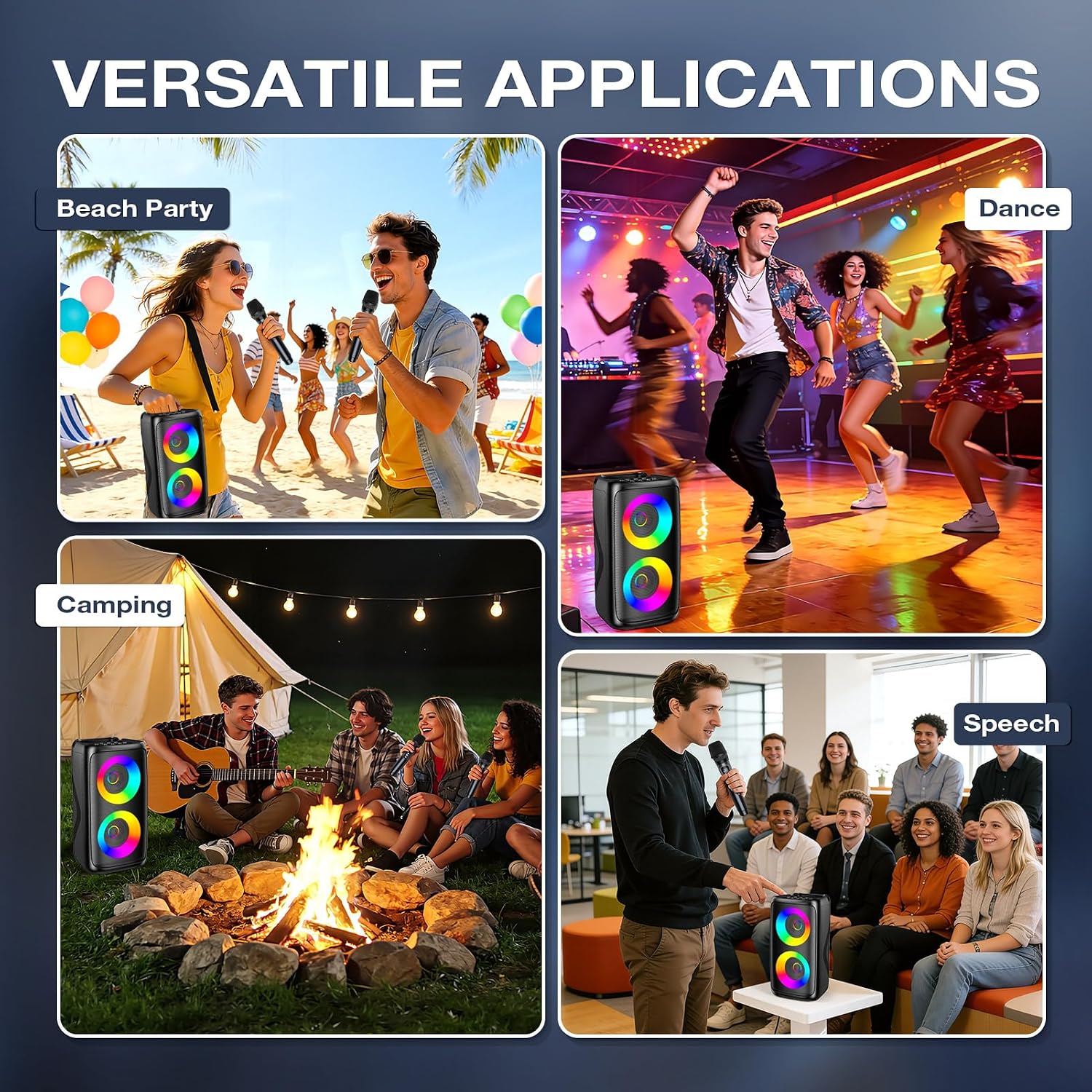 Thumbnail 5 de Dislocati Karaoke Machine 2 with 2 Wireless Microphones — 20W Bluetooth Speaker