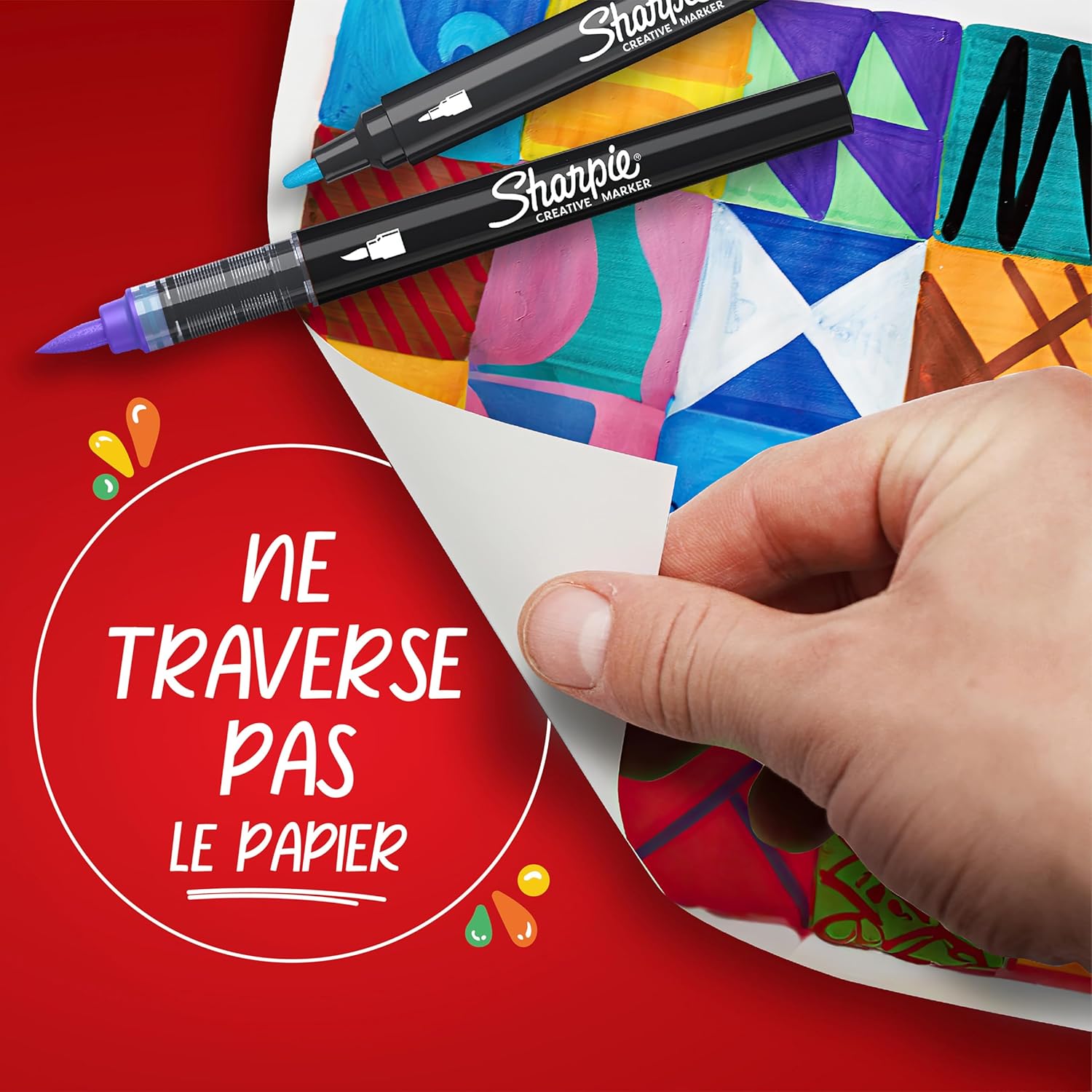 Thumbnail 3 de Sharpie Marqueurs Créatifs feutres acrylique – Pointe ogive, Jaune, lot de 6