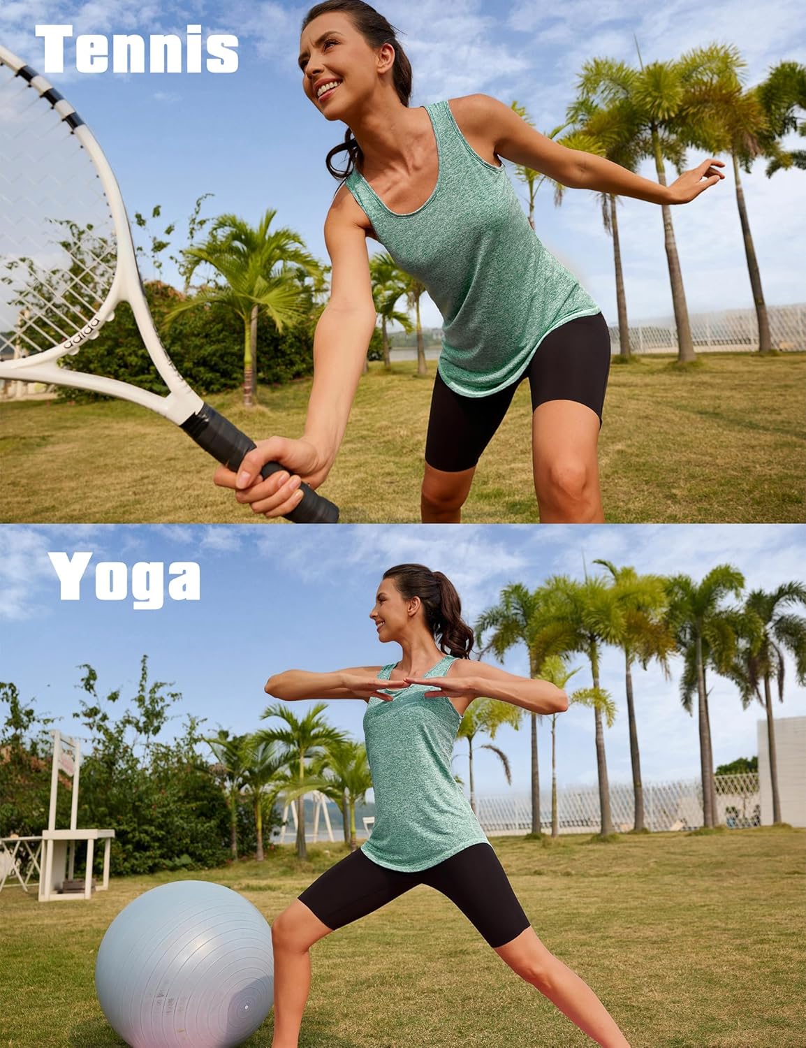 Thumbnail 3 de Women's Loose Fit Racerback Tank Top with Mesh Back - UPF50+ Sun Protection, Quick-Dry Comfort