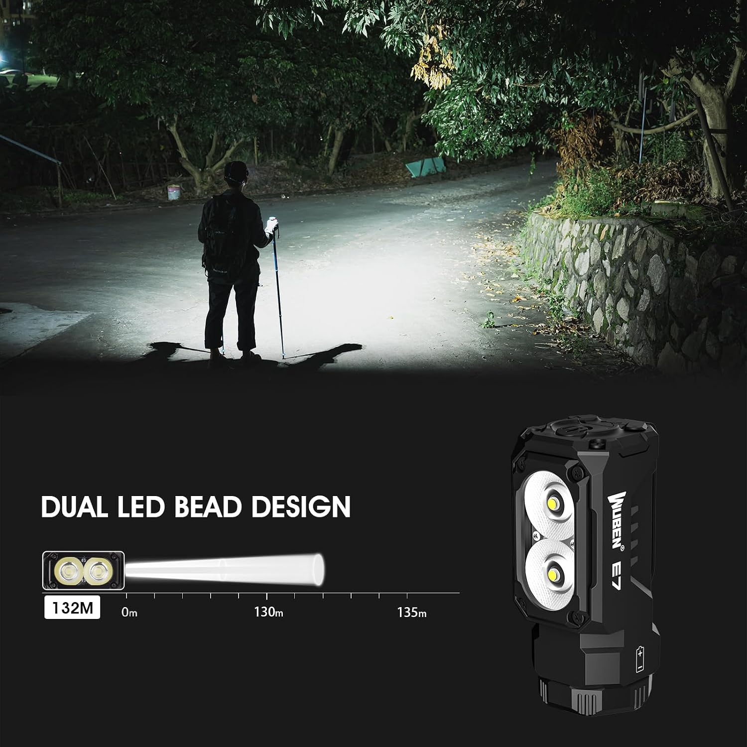Thumbnail 2 de WUBEN E7 1800 lm EDC flashlight