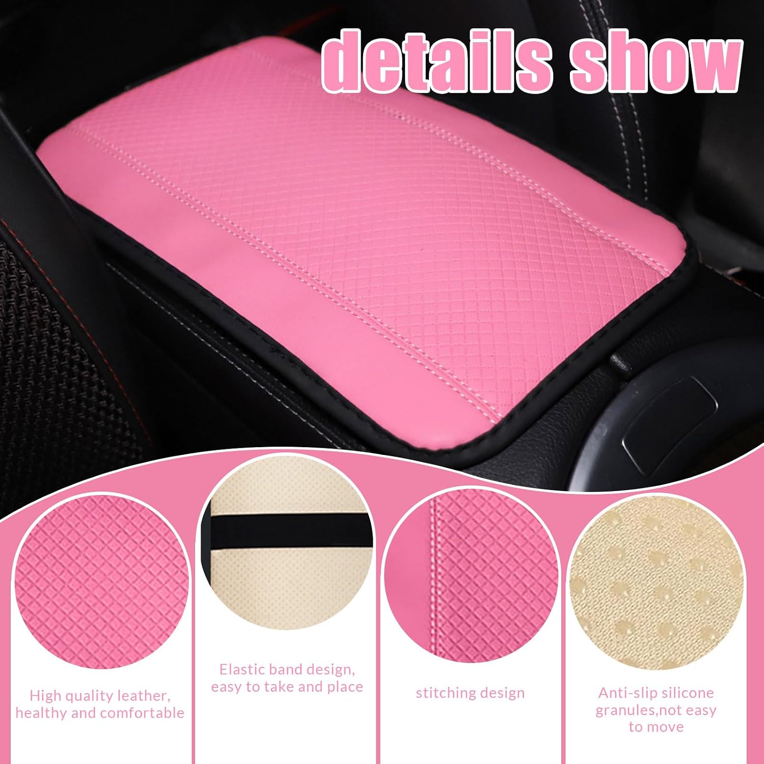 Detalle de Piburth Car Armrest Pad PU Leather