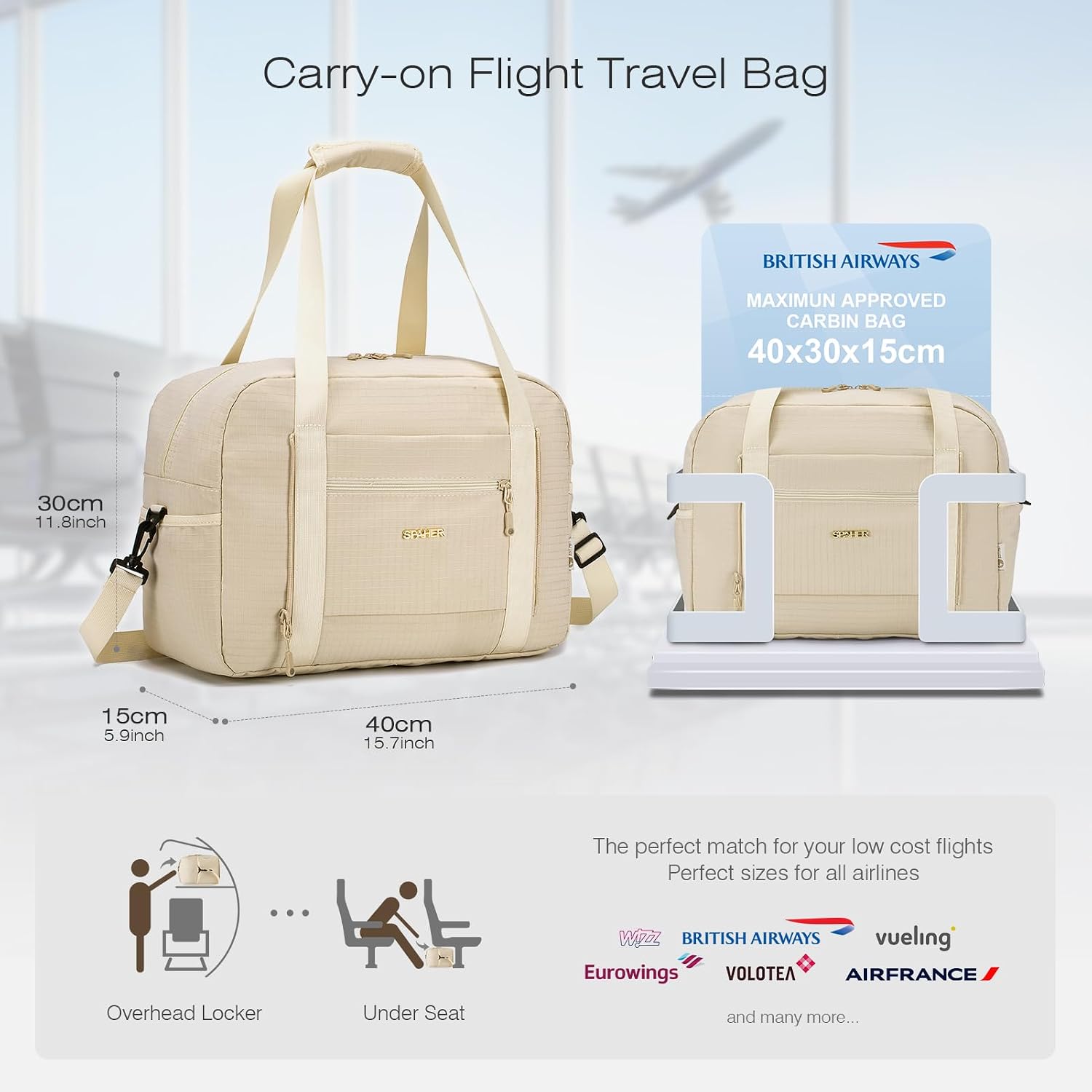 Detalle 2 de SPAHER 2X Sac de Voyage 20L cabine