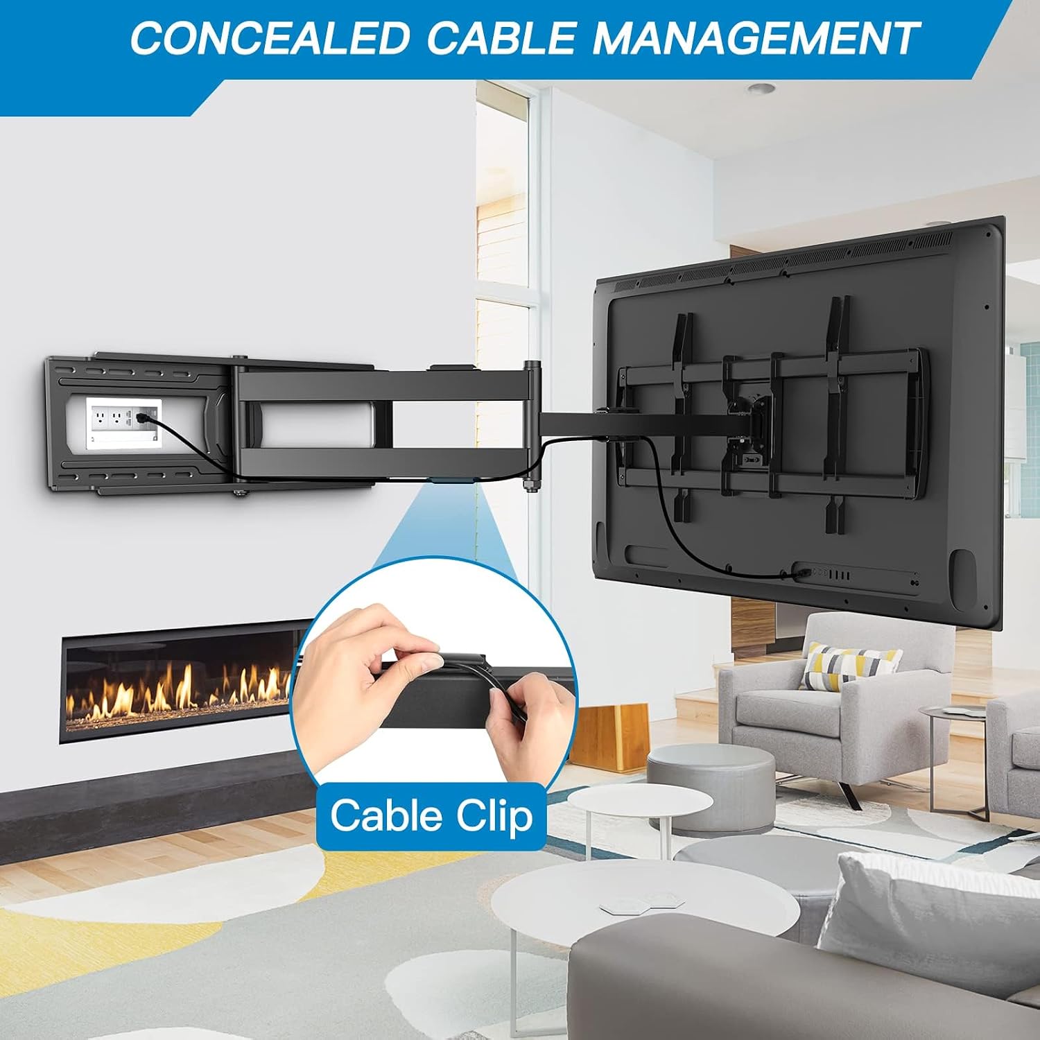 Thumbnail 5 de PERLESMITH Long Arm TV Mount 42.72