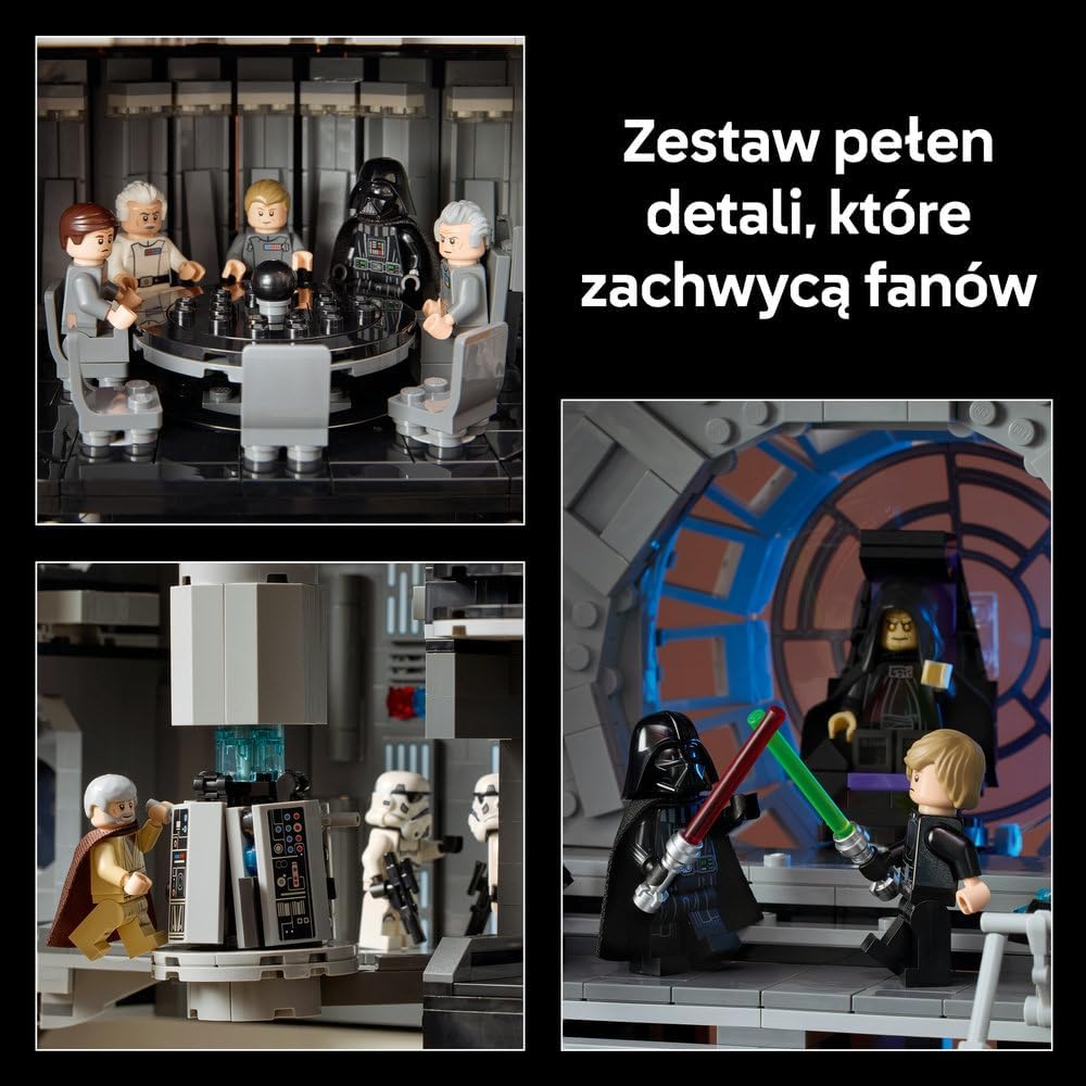 Detalle 2 de LEGO Star Wars Gwiazda Śmierci 75419 – zestaw UCS, 9023 elementy i 38 figurek